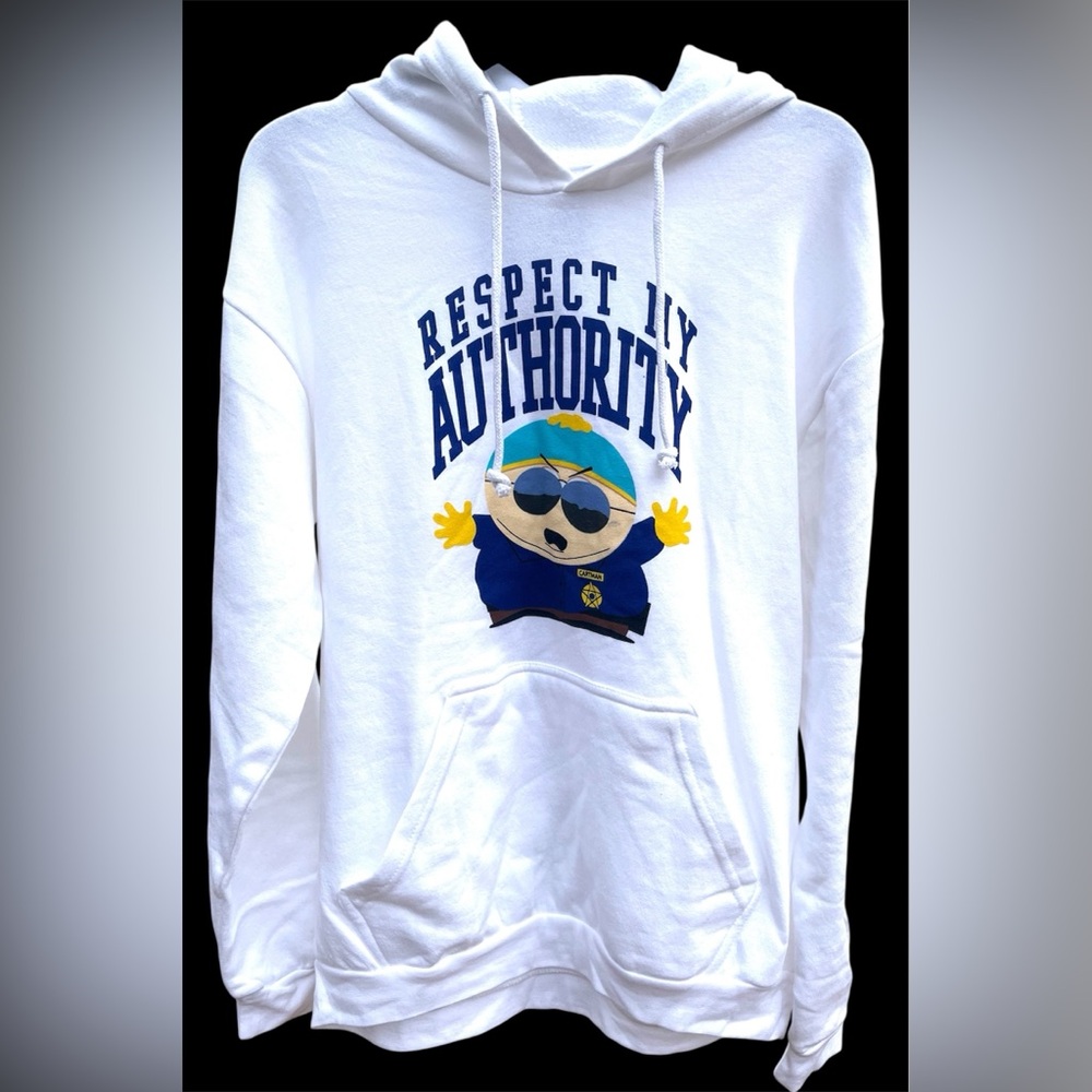 Authentic South Park Men's White Hoodie With Cartman